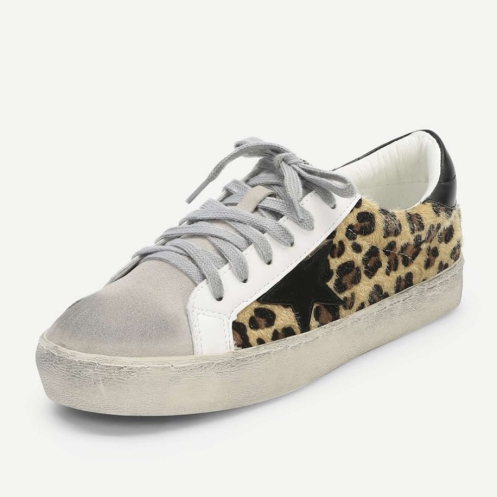 Leopard Print Star Sneakers